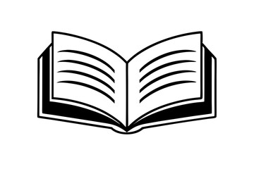 pages book icon line art silhouette vector illustration