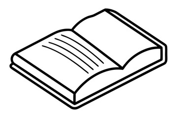 pages book icon line art silhouette vector illustration