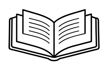 pages book icon line art silhouette vector illustration