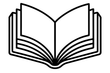pages book icon line art silhouette vector illustration