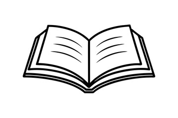 pages book icon line art silhouette vector illustration