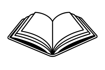 pages book icon line art silhouette vector illustration
