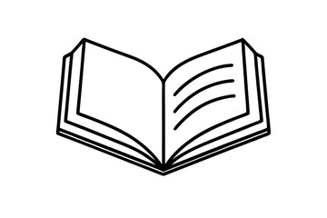 pages book icon line art silhouette vector illustration