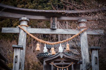 Religious architecture shrines and torii in Honshu, Japan