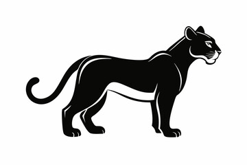 puma line art silhouette vector illustration