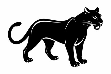puma line art silhouette vector illustration