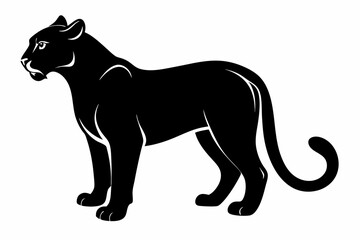 puma line art silhouette vector illustration