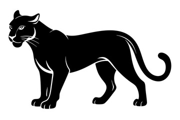 puma line art silhouette vector illustration