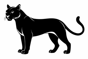 puma line art silhouette vector illustration