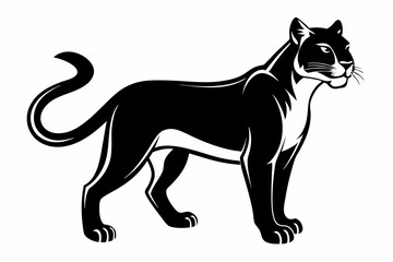 puma line art silhouette vector illustration