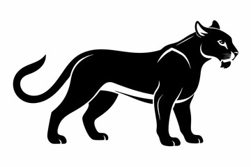 puma line art silhouette vector illustration