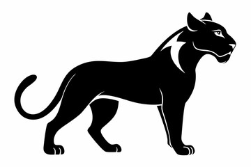 puma line art silhouette vector illustration