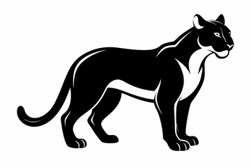 puma line art silhouette vector illustration