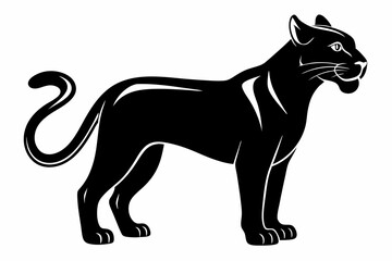 puma line art silhouette vector illustration