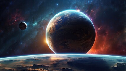 Obraz premium A breathtaking view of Earth from space,