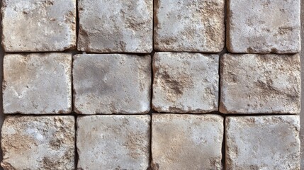 Close up image showing a stone block wall texture