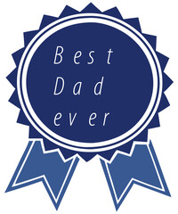 Father's Day Tribute Blue Plaque with Bold 'Best Dad Ever' Message