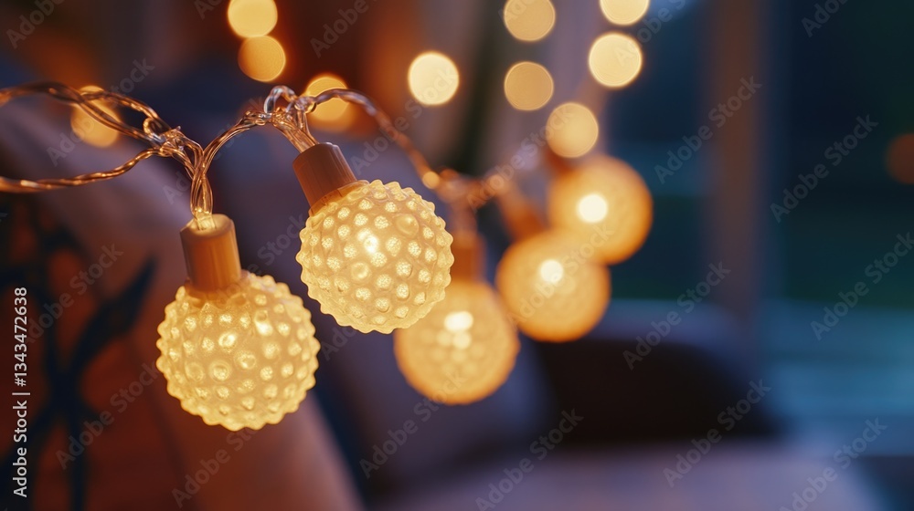 Poster close-up of a string of lights