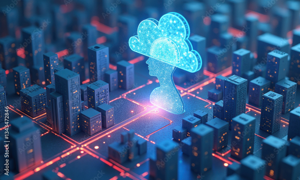 Poster ai cloud computing smart city network - ai