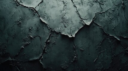 Obraz premium A textured dark cracked surface showing signs of damage and age