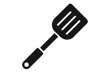 stove spatula line art silhouette vector illustration