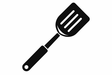 stove spatula line art silhouette vector illustration