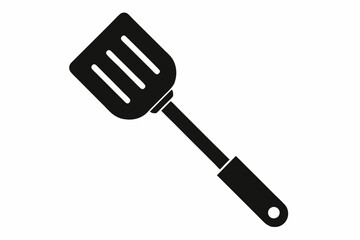 stove spatula line art silhouette vector illustration