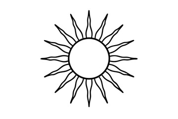 sun line art silhouette vector illustration