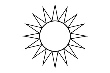 sun line art silhouette vector illustration