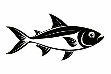 tetra fish line art silhouette vector illustration
