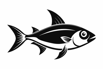 tetra fish line art silhouette vector illustration