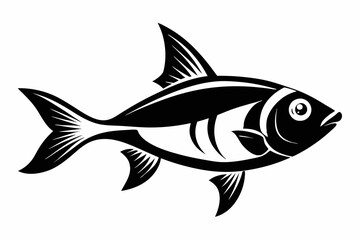 tetra fish line art silhouette vector illustration