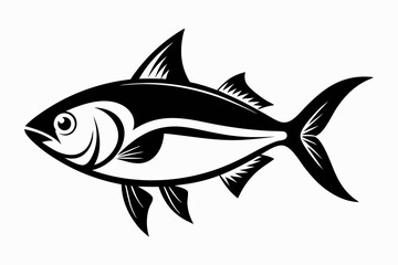 tetra fish line art silhouette vector illustration