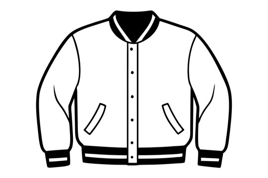 recommend clip art: varsity jacket line art silhouette vector illustration
