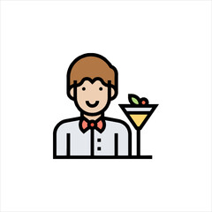 waiter with tray
