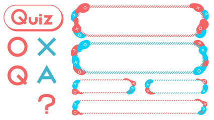 クイズイベントに使えるフレームとアイコンセット