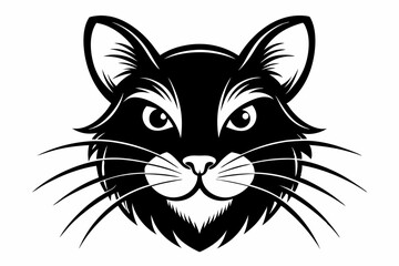 Obraz premium whisker line art silhouette vector illustration