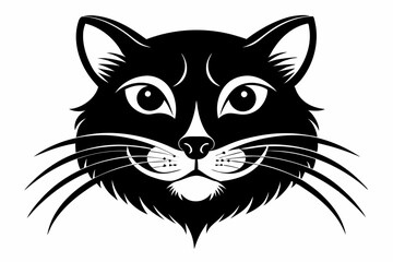 whisker line art silhouette vector illustration