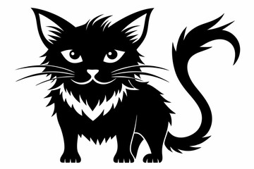 whisker line art silhouette vector illustration