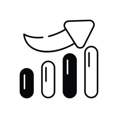 Growth vector icon stock illustration 