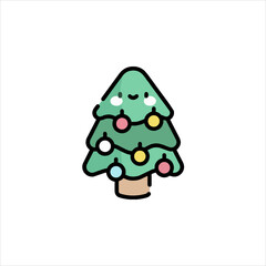 christmas tree on white background