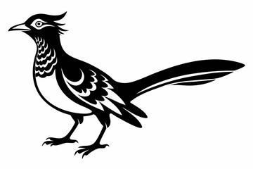 wryneck bird line art silhouette vector illustration