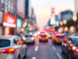 Fototapeta premium Opalescent Glitter Highway - Urban Traffic Backdrop