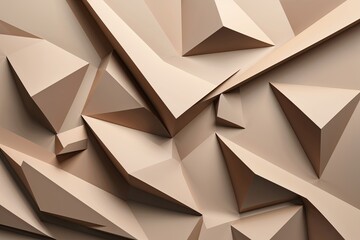 Minimalist Beige Backdrop with Triangular Designs for Contemporary Business Branding