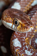 Obraz premium A close-up view of a snake's head and eyes
