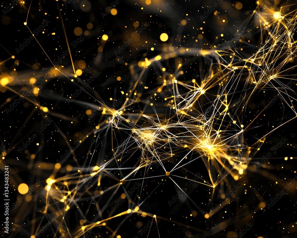Poster a futuristic representation of seo as a glowing neural network.