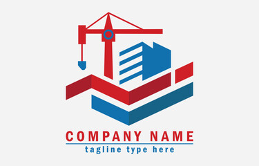 Obraz premium Construction and Real Estate company logo design