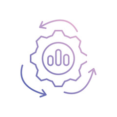 Continuous vector icon stock illustration 