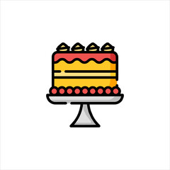 cake on a white background