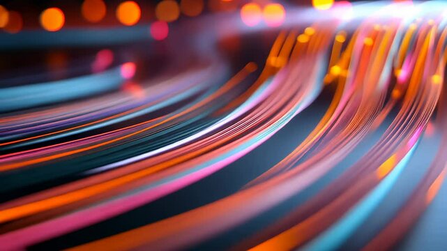 Vibrant Abstract Flowing Lines